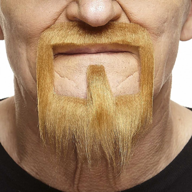 Mustache and beard, brown