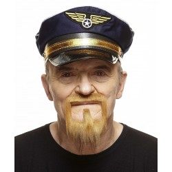 Mustache and beard, brown