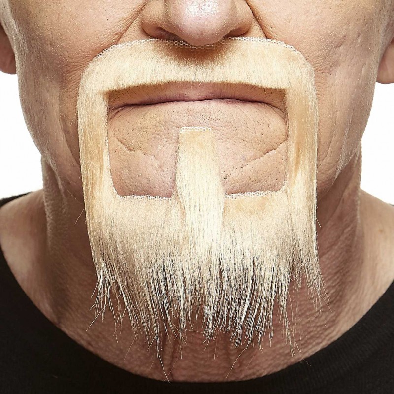 Mustache and beard, blond