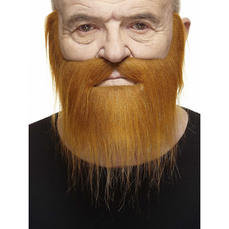 Mustache and beard, ginger