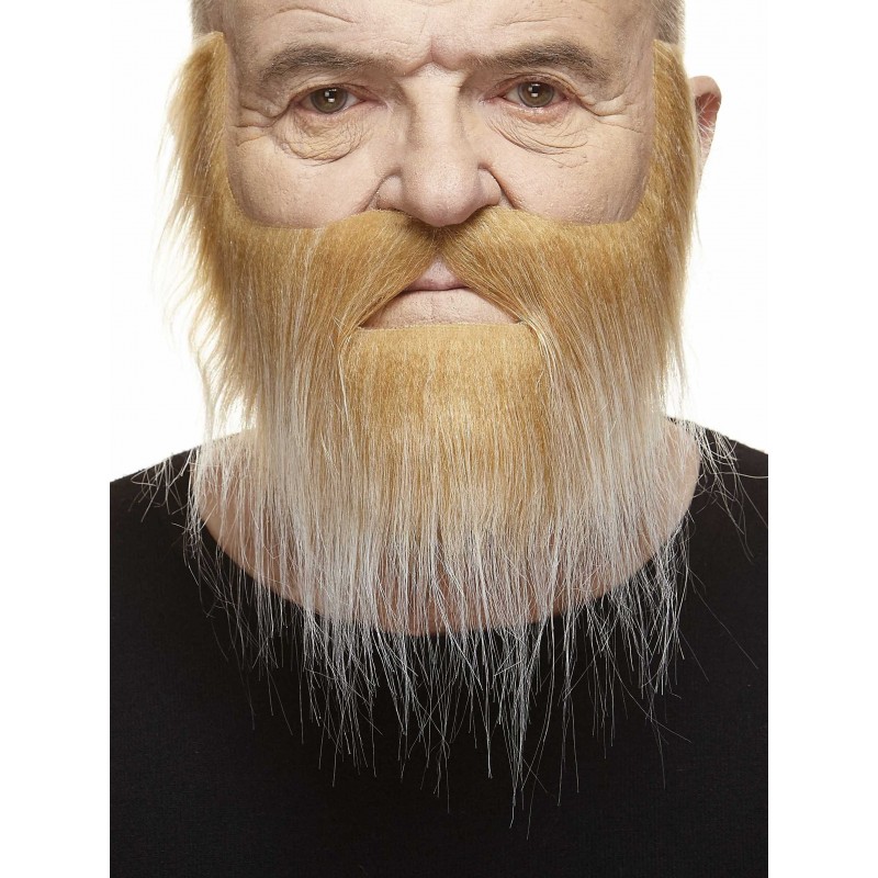 Mustache and beard, blond