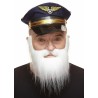 Mustache and beard, white