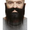 Hipster mustache and beard, black