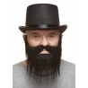 Hipster mustache and beard, black