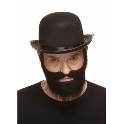 Mustache and beard, black