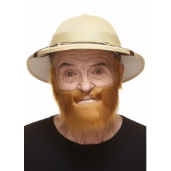 Mustache and beard, brown