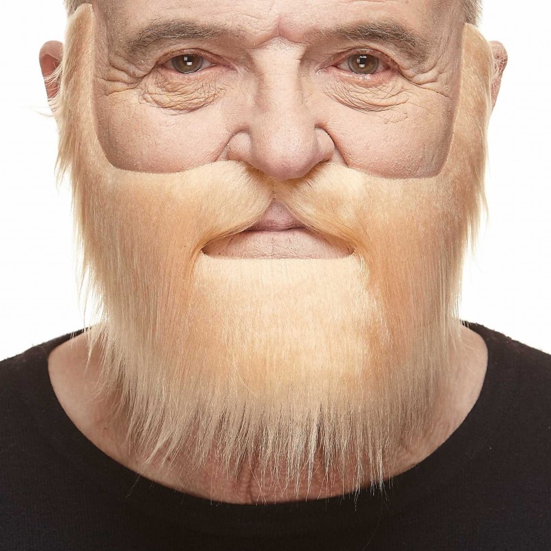 Mustache and beard, blond