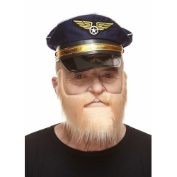 Mustache and beard, blond