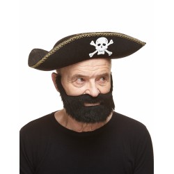 Mustache and beard, black