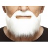 Mustache and beard, white