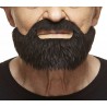 Mustache and beard, black
