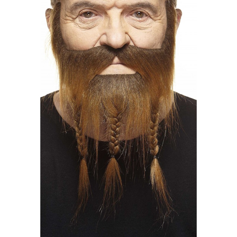 Mustache and beard, brown