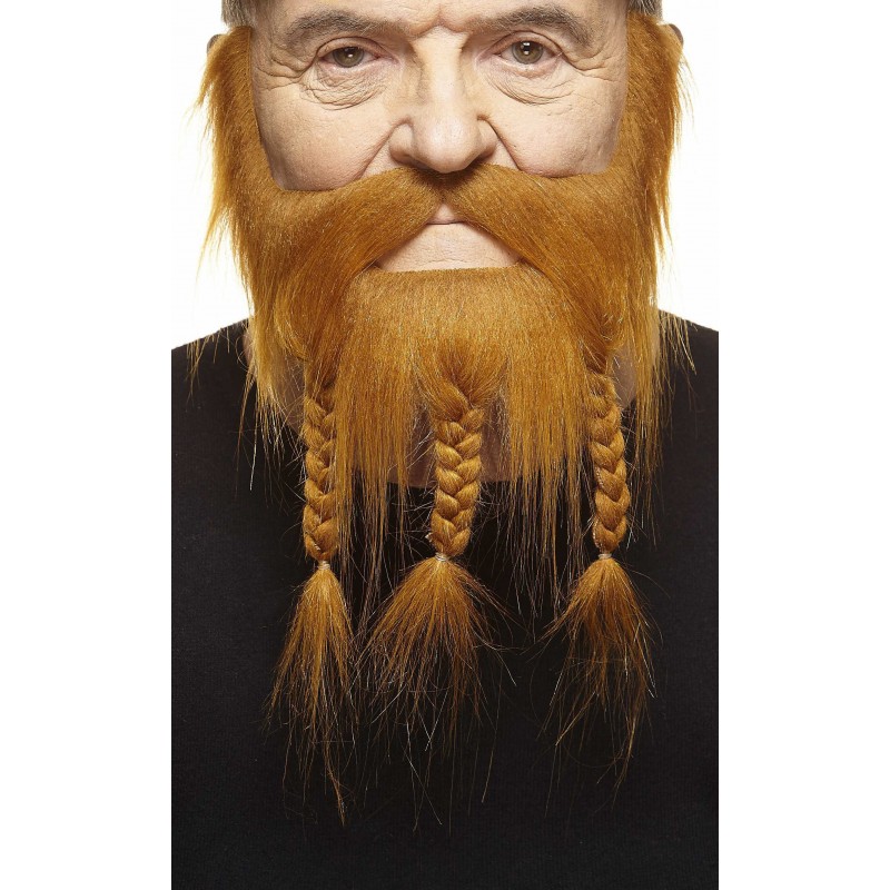 Mustache and beard, ginger