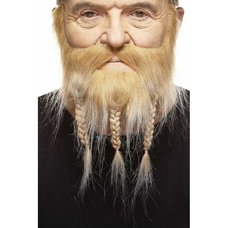 Mustache and beard, blond