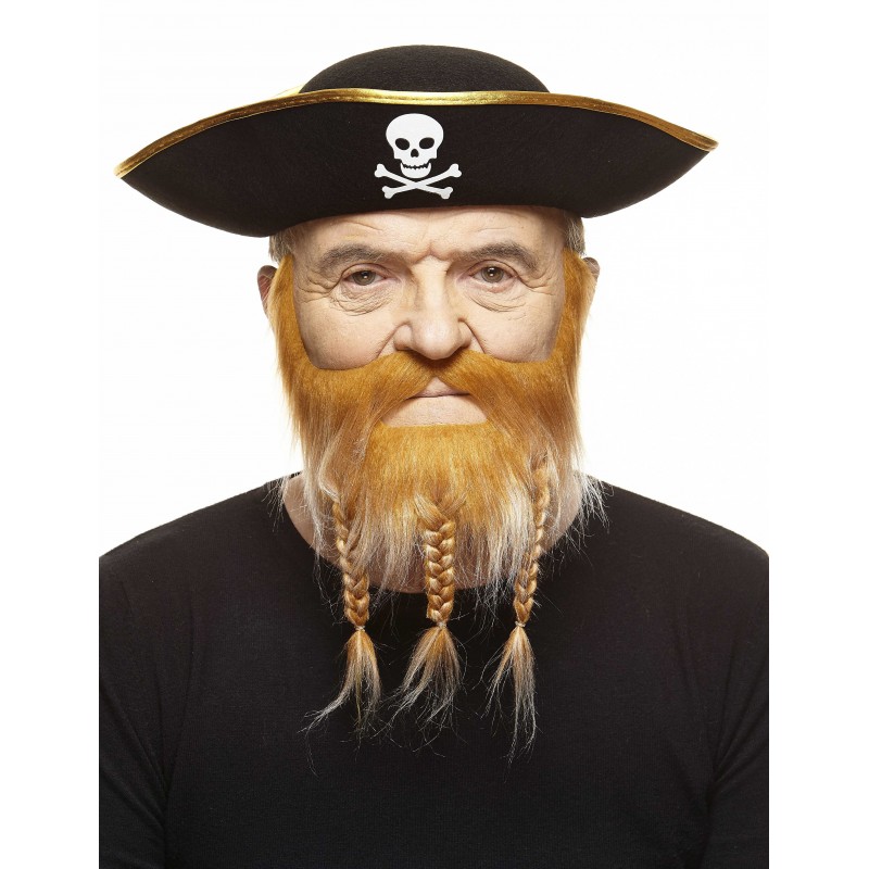 Mustache and beard, honey and white