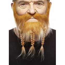 Mustache and beard, honey and white