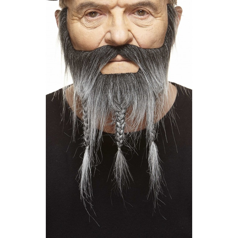 Mustache and beard, sald and pepper