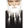 Mustache and beard, white