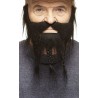 Mustache and beard, black