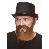 Mustache and beard, brown