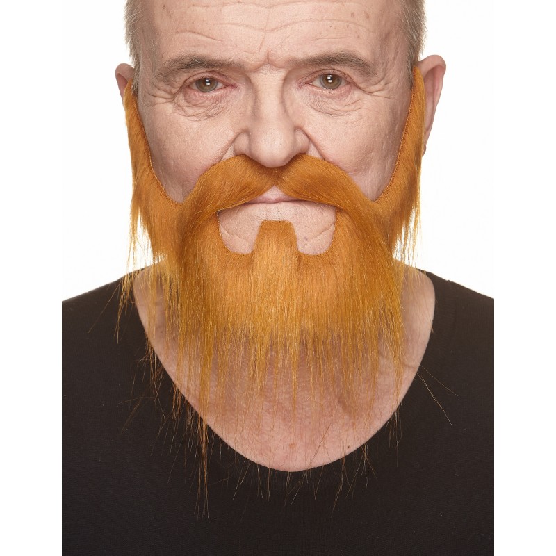 Mustache and beard, ginger