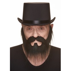 Mustache and beard, black 