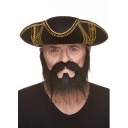 Mustache and beard, black 