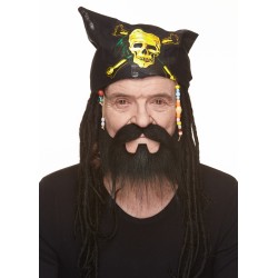 Mustache and beard, black 