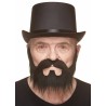 Mustache and beard, black