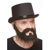 Mustache and beard, black