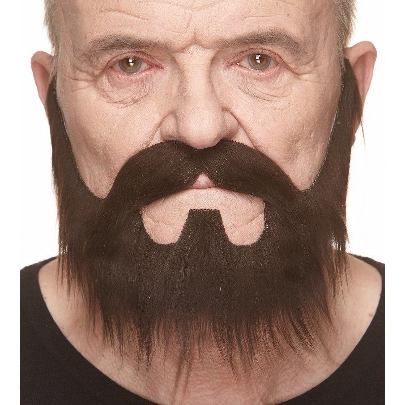 Mustache and beard, chestnut
