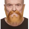 Mustache and beard, brown
