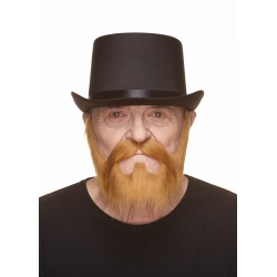 Mustache and beard, brown