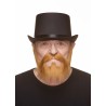 Mustache and beard, brown