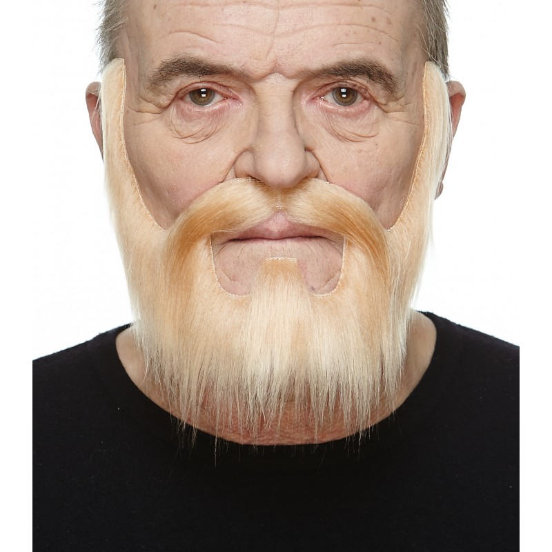 Mustache and beard, blond