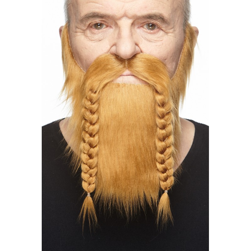 Mustache and beard, brown