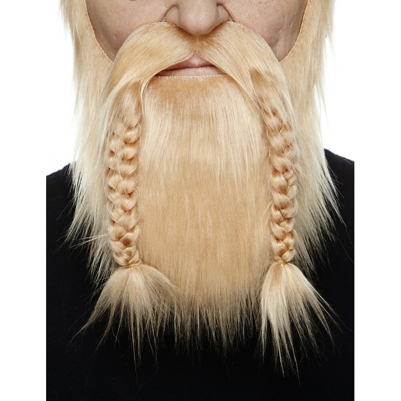 Mustache and beard, blond
