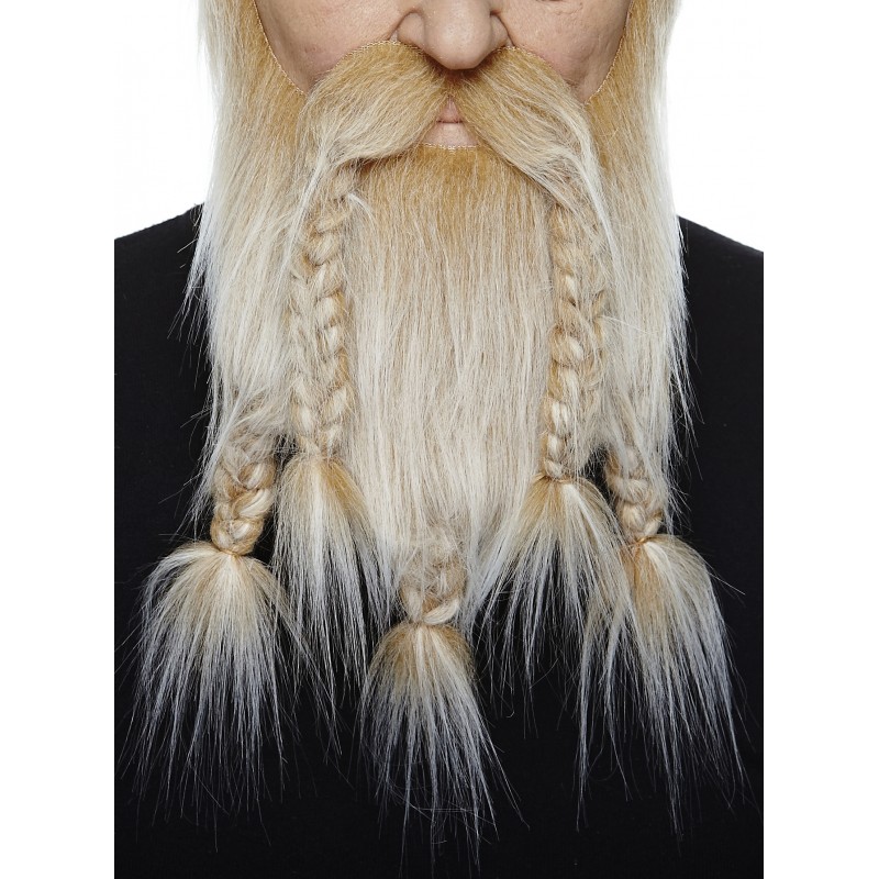 Mustache and beard, blond