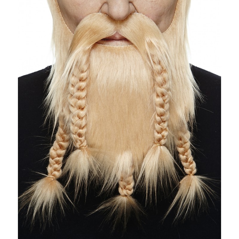 Viking Dwarf mustache and beard, blond