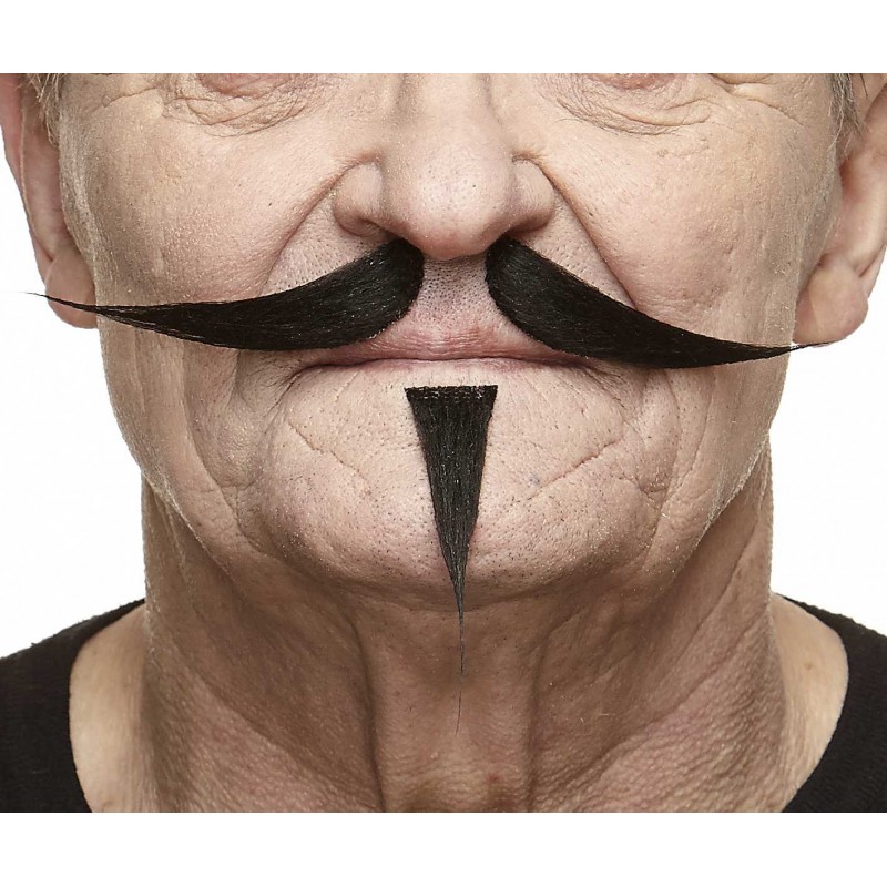 Gentleman mustache and beard, black 