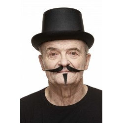 Gentleman mustache and beard, black 