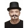Gentleman mustache and beard, black 