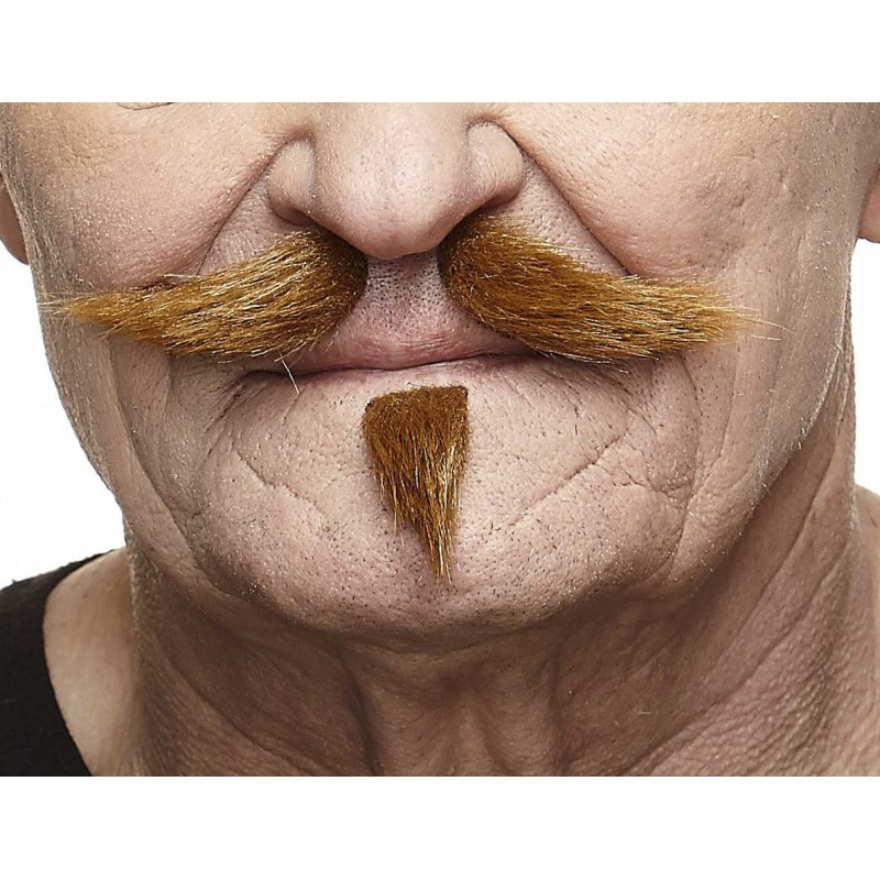 Mustache and beard, chestnut