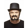 Squatter mustache and beard, black lustrous