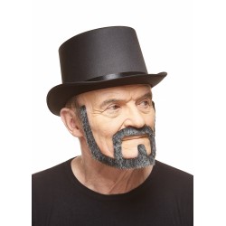 Squatter mustache and beard, salt and pepper