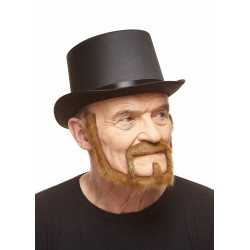 Mustache and beard, chestnut