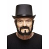Mustache and beard, black