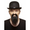 Ducktail mustache and beard, black