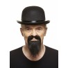 Ducktail mustache and beard, black