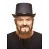 Long Squatter mustache and beard, brown 